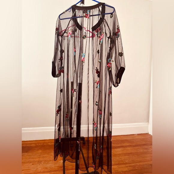 Black Vintage Sheer Cardigan - Picture 6 of 6